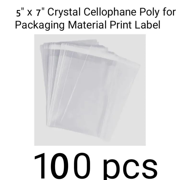 5×7 inch 100pcs Crystal China cellphone poly With Glue for packaging shipping invoice