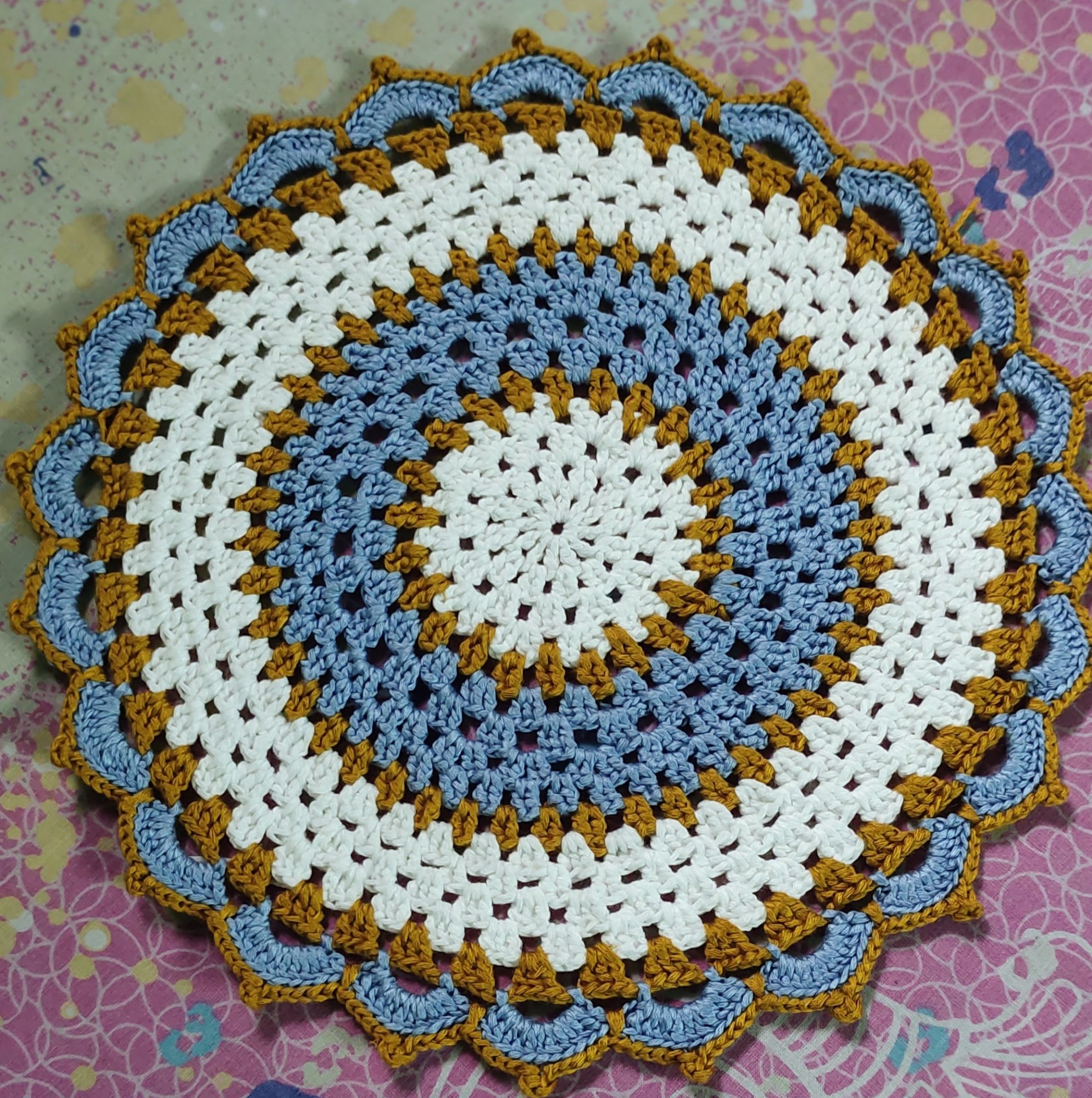 Crochet Platmat Floor Cushion Cover Home Decorative Item Handmade Craft
