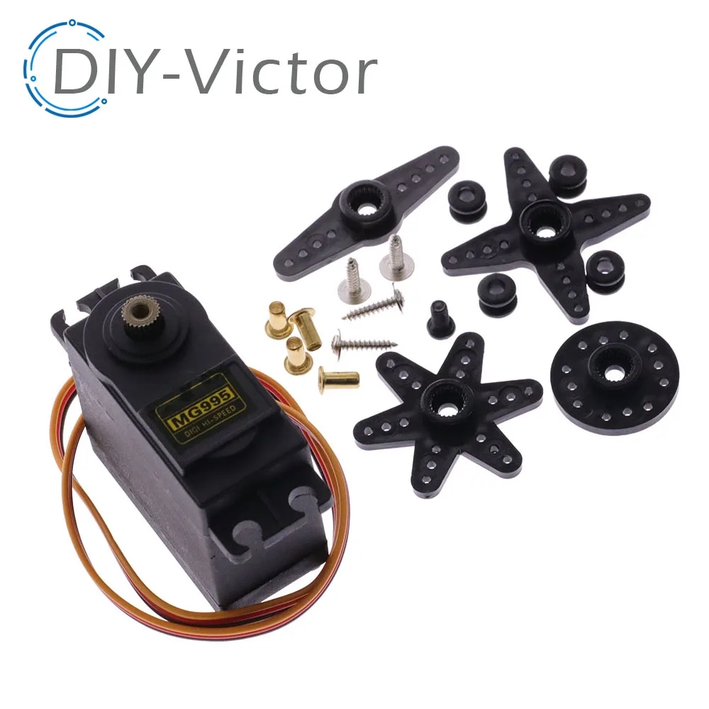 1Pcs MG995 MG996R Metal Gear Servmotor 180 360 Hoge Snelheid Analoge Servo Motor Voor Model Vliegtuig Rc Auto boot Arduino. 
