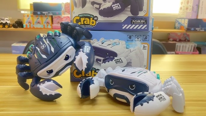 Crab Toy With Light & Music Simulation Walking Mechanical Crab Toy Tummy Time