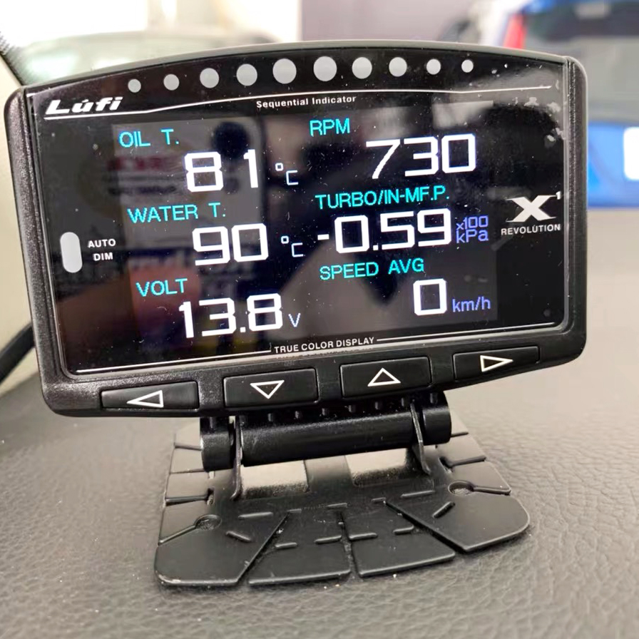 Lufi X1 OBD2 Smart Digital Multi Meter Gauge English Version Turbo boost oil pressure temperature RPM Speed gauge for cars. 