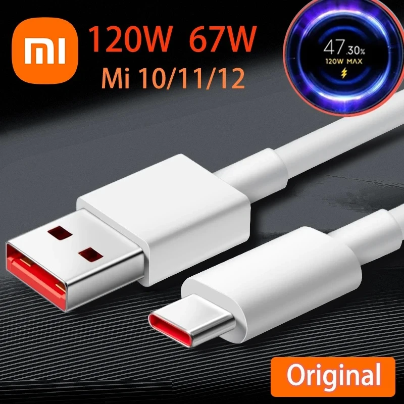 6A USB Type-C Turbo Charging Cable – Supports 33W/65W/120W Fast Charge For Xiaomi Mobile