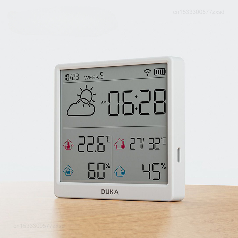 New DUKA TH3 Electronic Temperature Humidity Sensor Wifi Smart Electric Digital Hygrometer Thermometer Clocks Weather Station. 