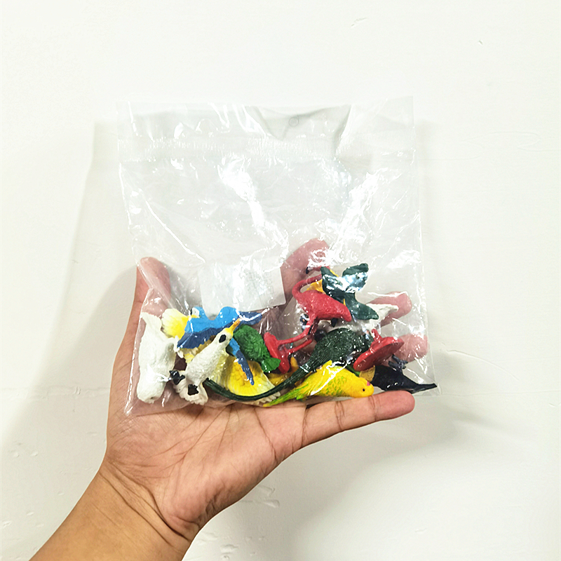11pcs/set Mini Size Birds Model Parrot Flamingo Solid Simulation Action Figures Ornaments Toys For Children Christmas Gifts. 