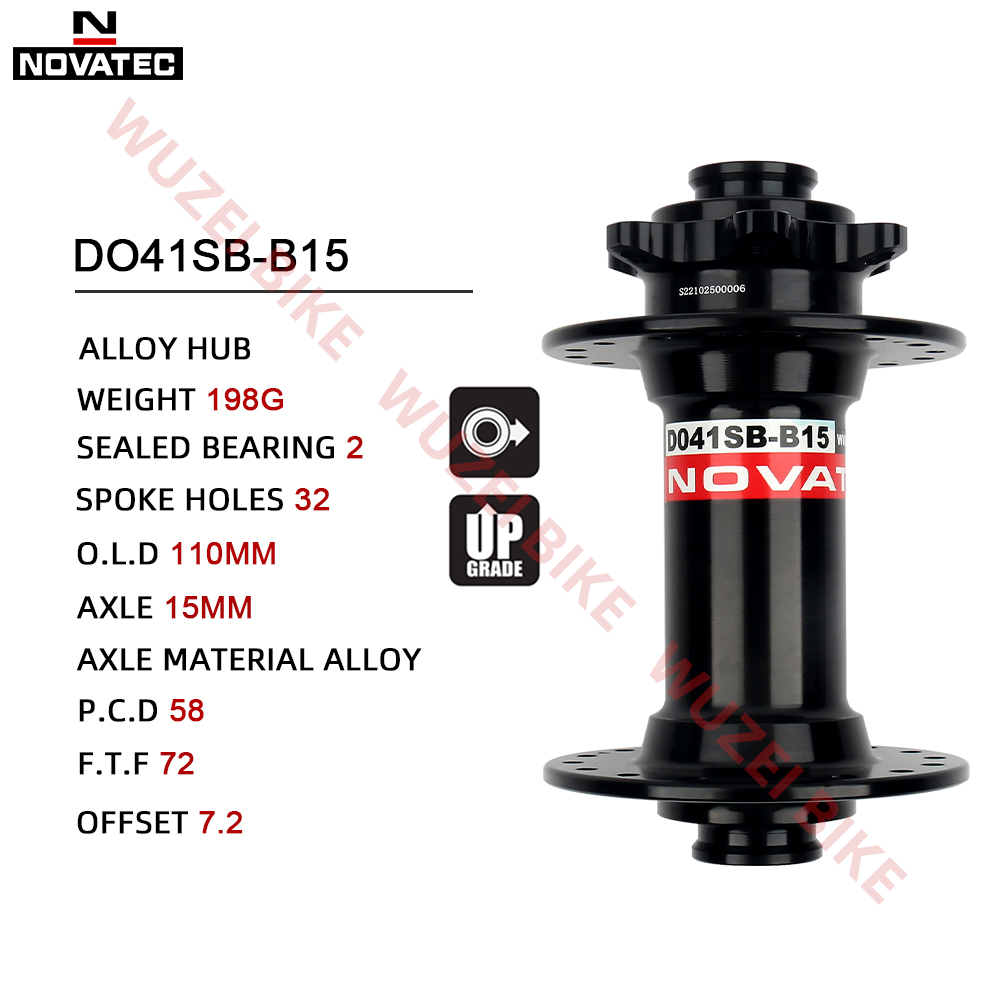 NOVATEC D041SB-15/B15 thru-axle Mountain Bike Front Hub 32H 15X110MM 15X100MM Only the Front Hub is for Shimano MTB Axle HUB. 