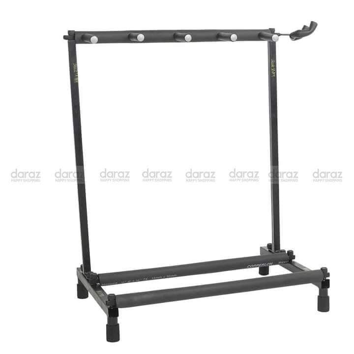 Multiple guitar stand rack with attachable ukulele hanger(4 capacity)