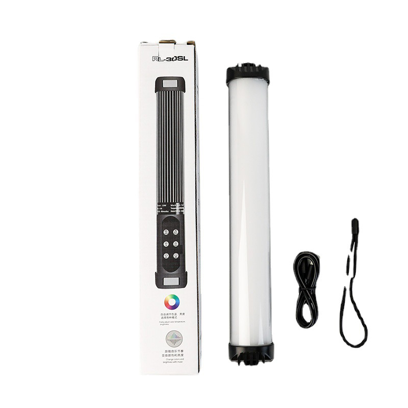 RL-30SL New 30CM Magnetic Dimmable RGB Handheld Light Wand LED RGB Stick Photography Lighting Tube Light for Video Vlog. 