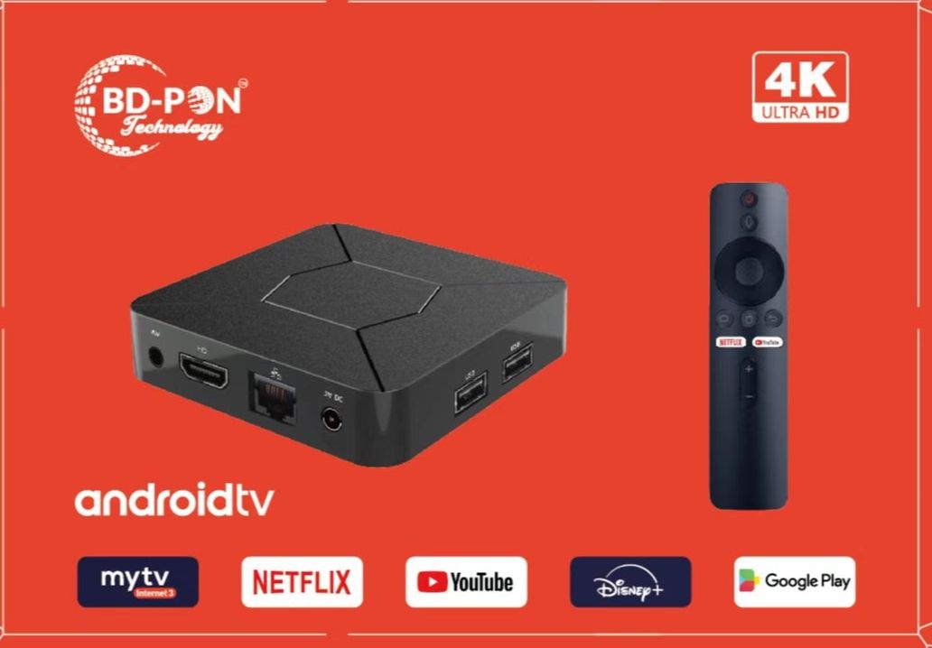 BD-PON Q5.Smart Android TV Set-Top Box 2GB+8GB Bluetooth Voice Control Bluetooth Remote