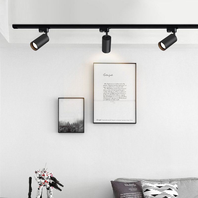 Led Track Light GU10 MR16 Replaceable Bulb Surface Mounted Spot Ceiling Lamp Rails Lighting Fixture 110V 220V For Home Shop. 