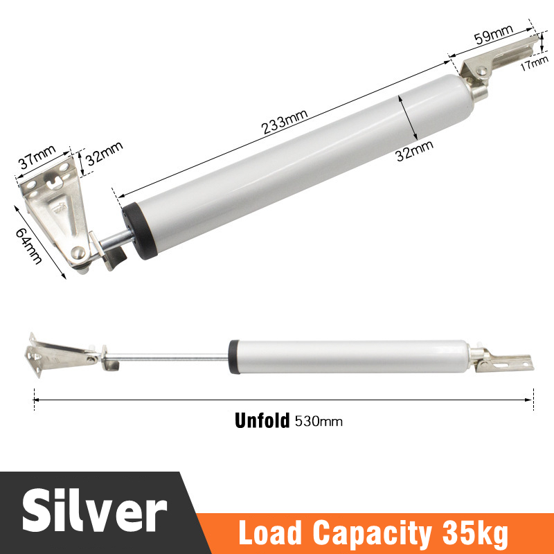 Smooth Heavy Duty Pneumatic Screen and Storm Door Closer Automatic Door Soft Close 90 Degrees Within The Positioning Stop Buffer. 