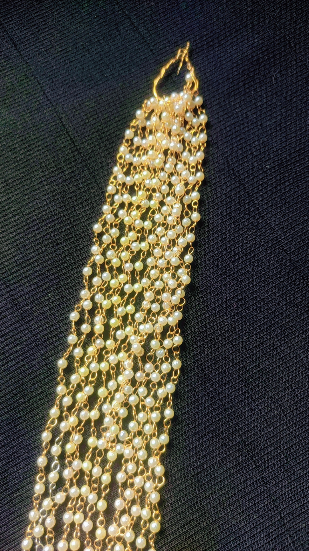 12-Piece Golden Pearl Chain for Jewelry Making Accessories. 