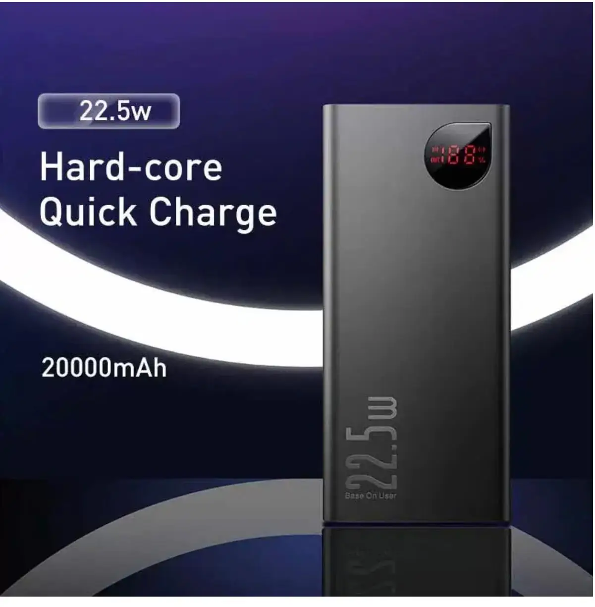 Baseus 20000mAh Adaman Metal Power Bank - 22.5W Fast Charging, Black