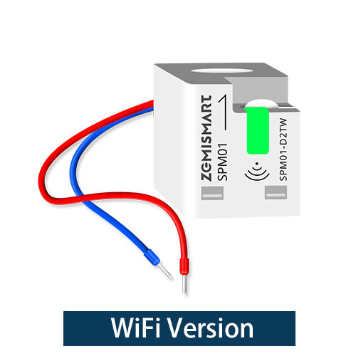 Zemismart Tuya Zigbee WiFi MiNi Energy Meter Electric Monitor Sensor Real-time Measure Zigbee2mqtt Home Assistant Control 63A. 
