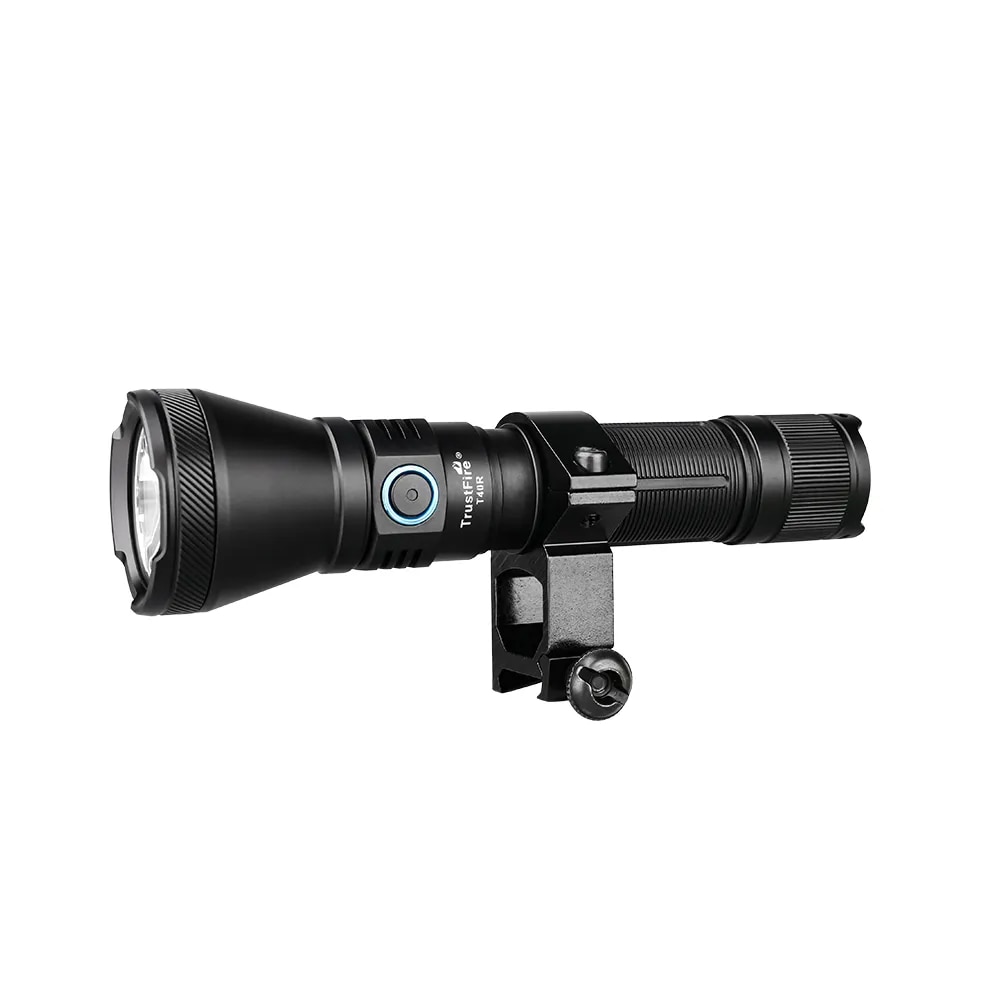 Trustfire T40R Tactical Rechargeable lamp 1800Lumen 550Meter Beam Range Led Flashlight with Usb Charging Self-defense IP68 Torch. 