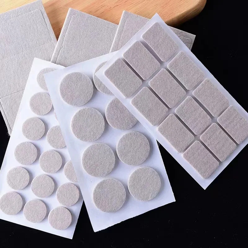 72pcs Self Adhesive Felt Chair Leg Pads Wood Floor Protectors Furniture Legs Table Leg Covers Round Bottom Anti-Slip Pads Set. 