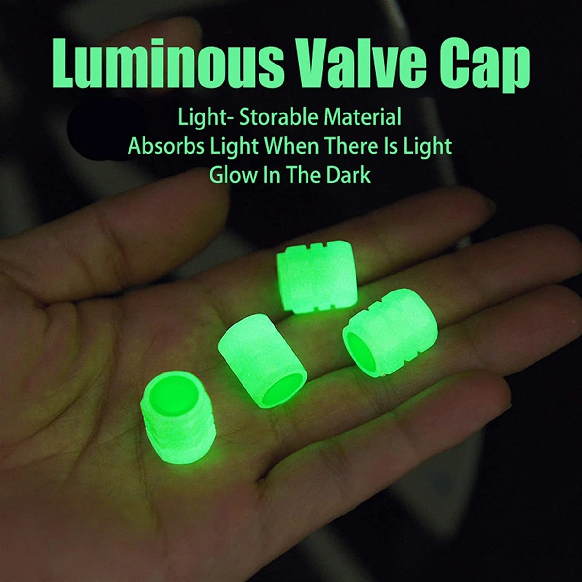 Stylish Luminous Radium(No battery) Motorcycle,Car & Cycle Decoration Tire Valve Nozzle Hub Wheel Lights