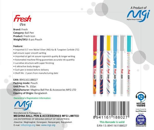Fresh Icon / Icon Signature Pen 0.7mm Tip Premium Ballpen Super Smooth  12 pcs. 