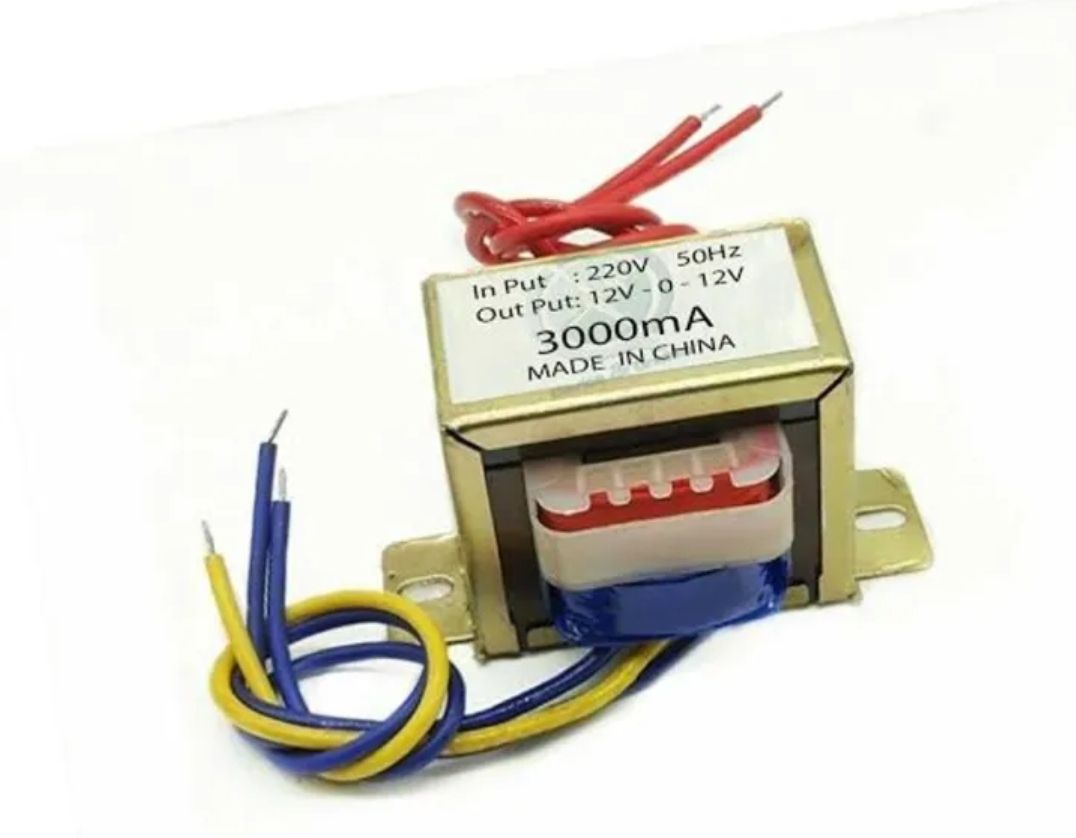 CHINESE 3Amp 12V Transformer 12V-0-12V 3000mA Input AC 220V 50Hz Output DC 12 Volt 3A Step Down Transformers. 