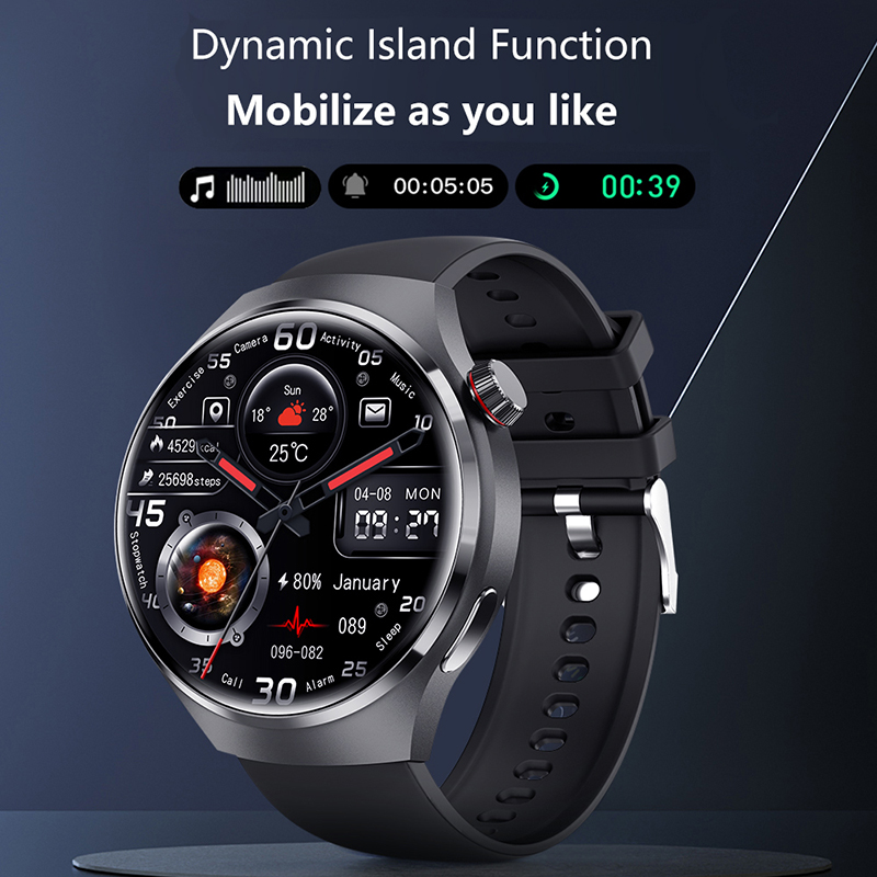 For Huawei Xiaomi NFC Smart Watches Men Watch 4 Pro AMOLED HD Screen Heart Rate Bluetooth Call IP68 Waterproof SmartWatch 2023. 