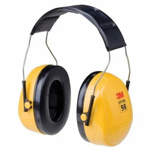 Hearing Protection, Ear Protectors, NRR 26 dB, Ideal for heavy equipment operations, 3M™ Peltor™ Optime 98 Over the Head Ear muff,