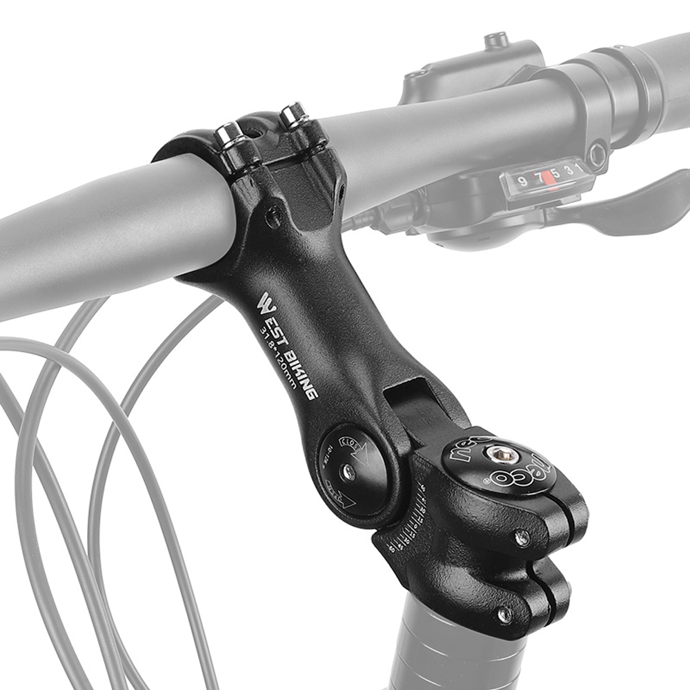 WEST BIKING Adjustable Bicycle Handlebar Stem Variable 60 Degree Angle Bike Handlebar Riser Road Bike Front Fork Stem Adapter. 