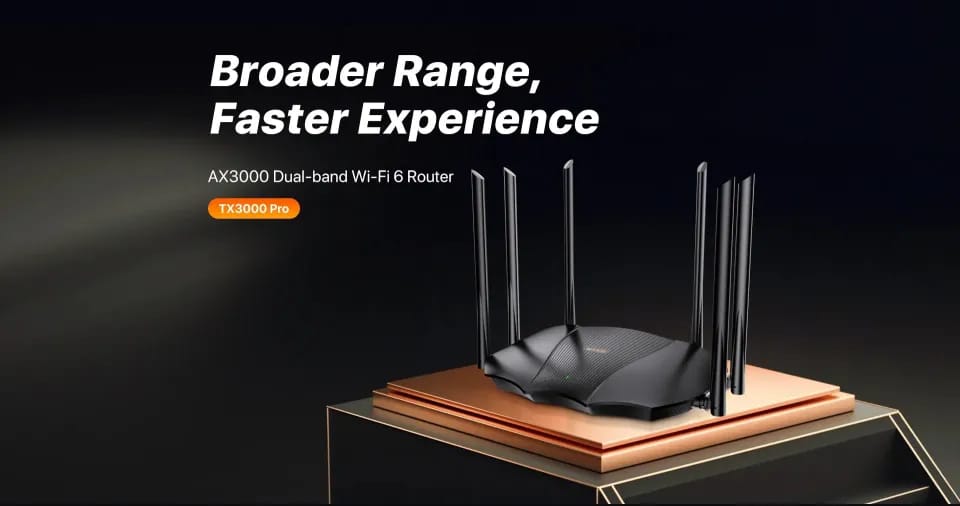 Tenda RX9 Pro AX3000 3000mbps Dual Band Gigabit Wi-Fi 6 Router. 