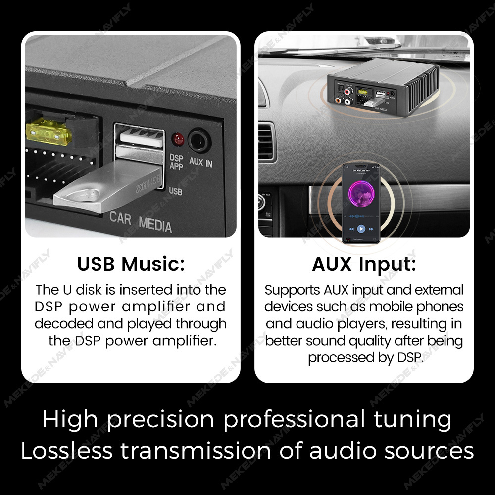 MEKEDE For Car Radio 4*80W Amplify Automotive Sound Modules DSP Car Audio Processor Electronics Automobiles Parts Accessories. 