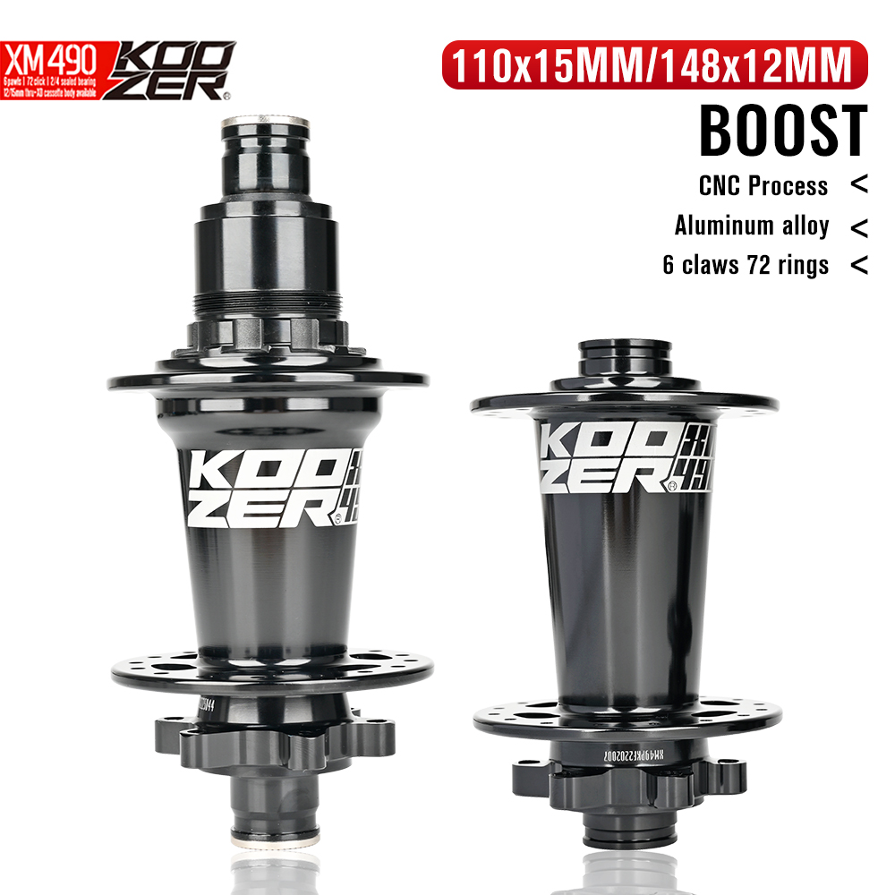 Koozer MTB Bicycle Hub XM490 PRO CR-MO Steel Boost 28H 32 Holes 15x110 12x148MM TA Thru HG XD MS SX GX NX 10 11s 12s THRU Bike. 