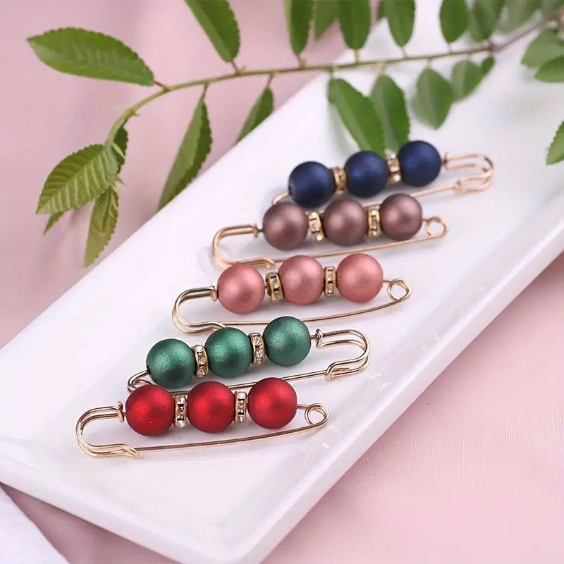 Wheels Of 480x Pins Pearl 6 Colour 3.5cm Dress Making Hat Brooch