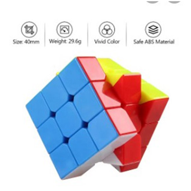 High-Speed 3x3 Magic Rubik's Cube Puzzle - Multicolor. 