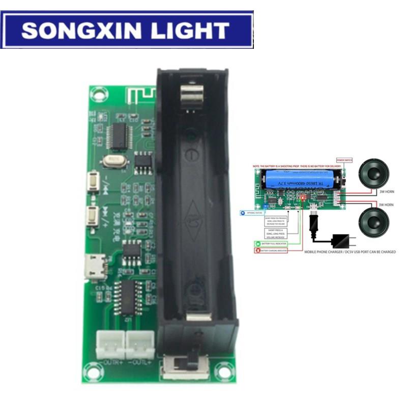 XH-A153 Lithium Battery Bluetooth 5.0 Dual-channel 2 Ch Channel Stereo Low Power Amplifier Board 3W+3W DC 5V PAM8403 Chip. 