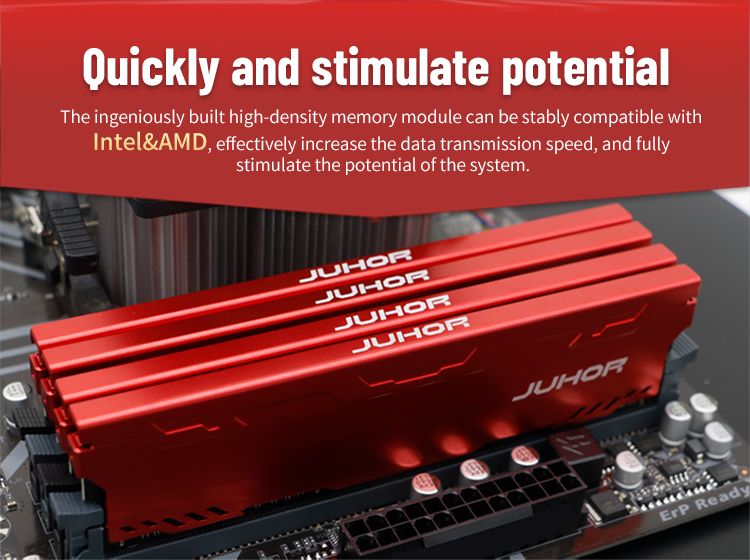 2024 JUHOR DDR4 8GB 3200MHz UDIMM Desktop Memory Module Ram. 