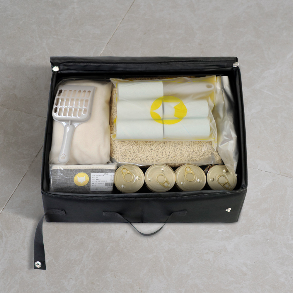 Foldable And Portable Cat Litter Box, Multi-purpose Waterproof Cat Travel Litter Box Cat Food Storage Bin Bag. 