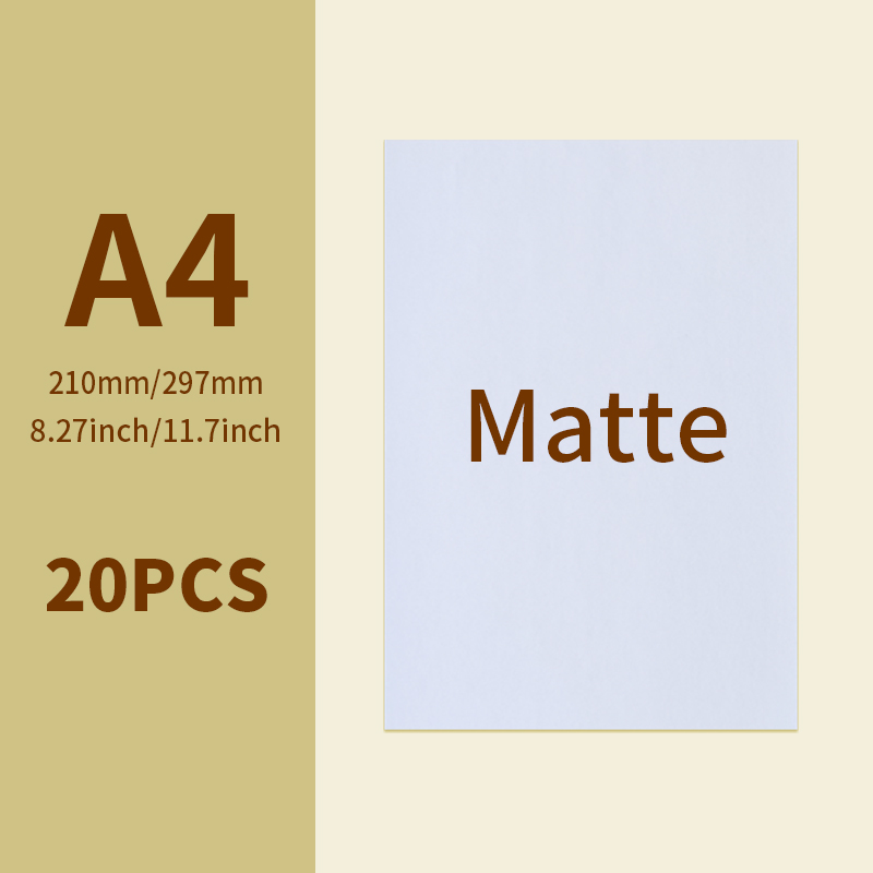 A4 White Self-Adhesive Paper A5 Sticker Label Paper Matte Glossy ...