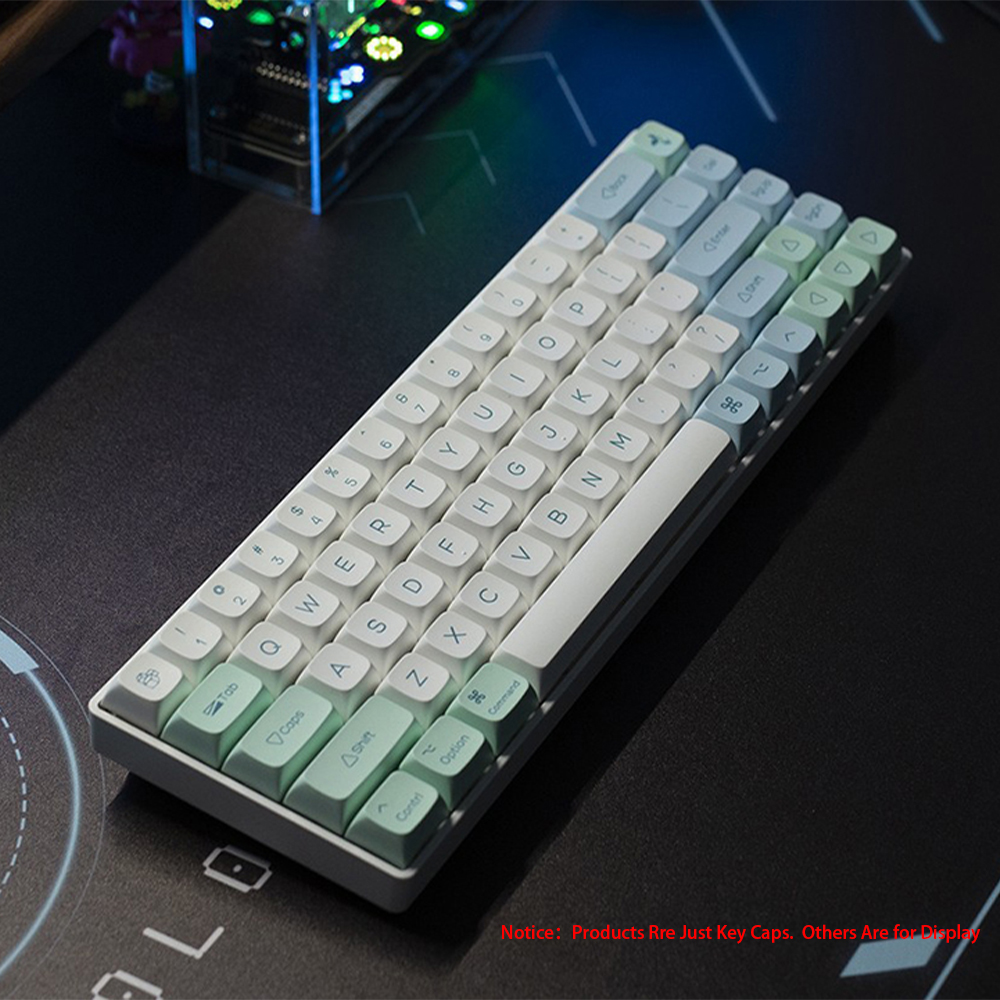 135 keys Ice Crystal Mint Keycaps Profile XDA PBT Dye-Sub Key Cap for Cherry MX Switch DIY Layout Ducky Mechanical Keyboard Cap. 