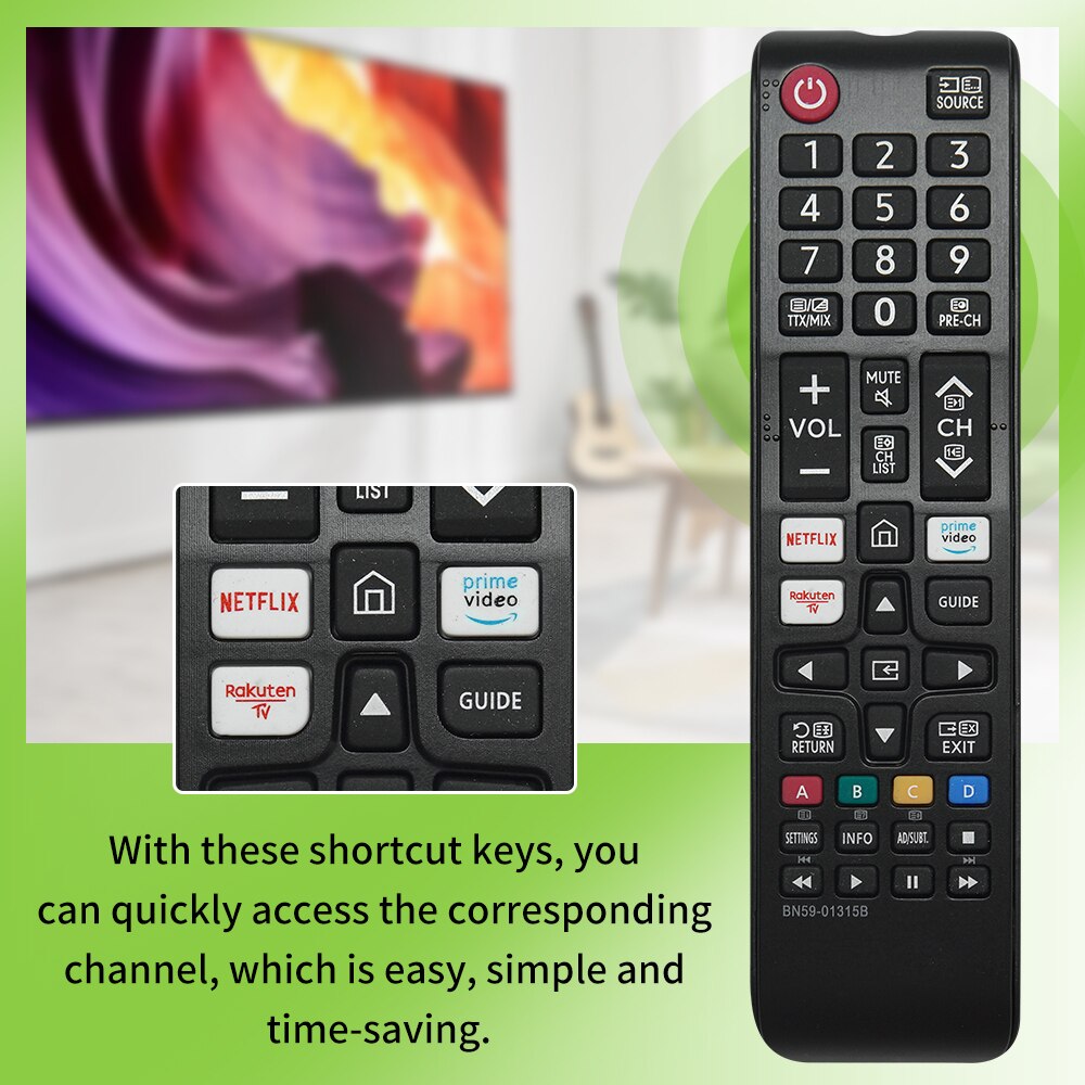 BN59 01315B For Samsung Remote Control Compatible with UE43RU7100 UE49RU7100 UE50RU7100 UE55RU7100 UE75RU7100 UE43RU7105 UE43RU7. 