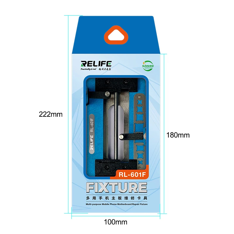 RELIFE RL-601F Multi-function Repair Fixture for Mobile Phone Motherboard Positioning Track Double Clamp Fixed Platform Tool. 