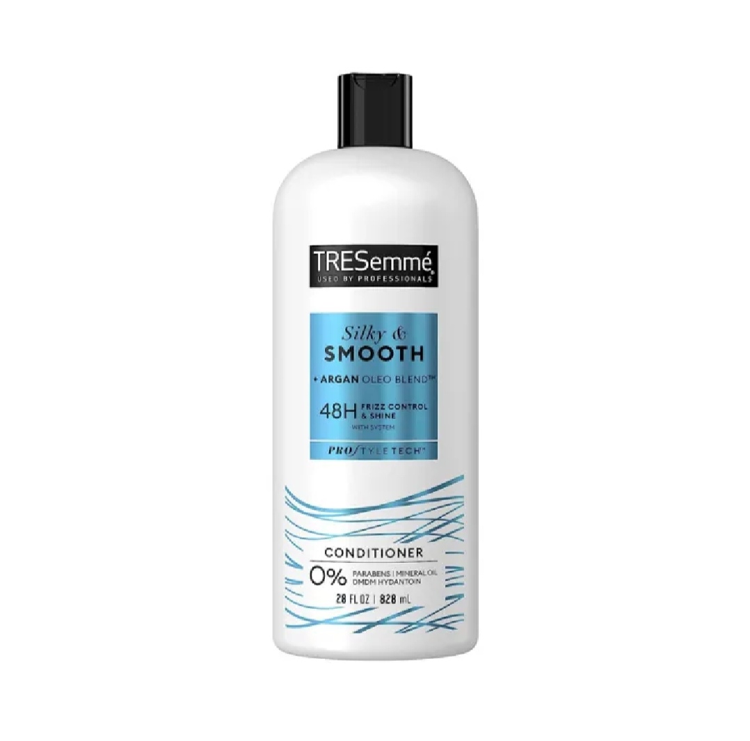 Tresemme Silky & Smooth + Argan Oleo Blend 48H Frizz Control & Shine Conditioner-828ml