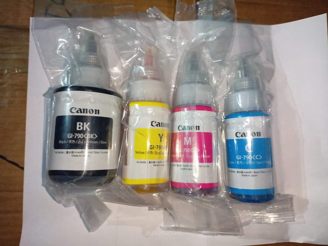 Canon Pixma G1010, G2010 G3010 G4010 Printer Gi-790 ink (4pcs - Multicolor). 