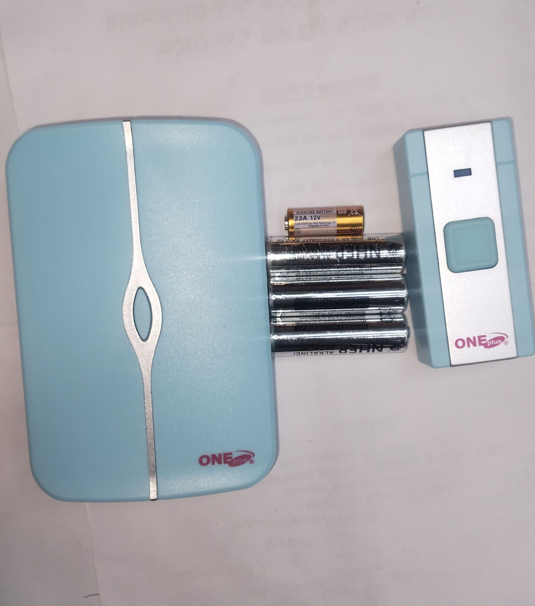 One Plus Wireless Electronic Door Bell; High Qualty and Highly Secure; Model : OP-8533K DC; New Technology; Energy Saving; Range of 80 M; No wiring required . 