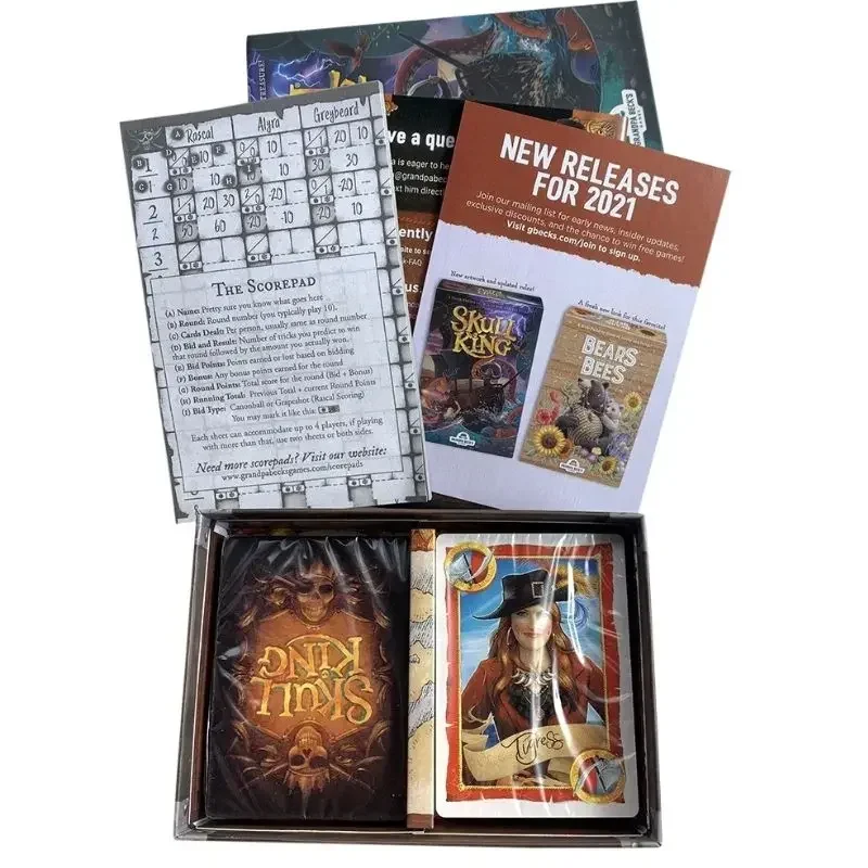New English version Skull King Ultimate pirate game Hide your Kingdom creator card board game. 