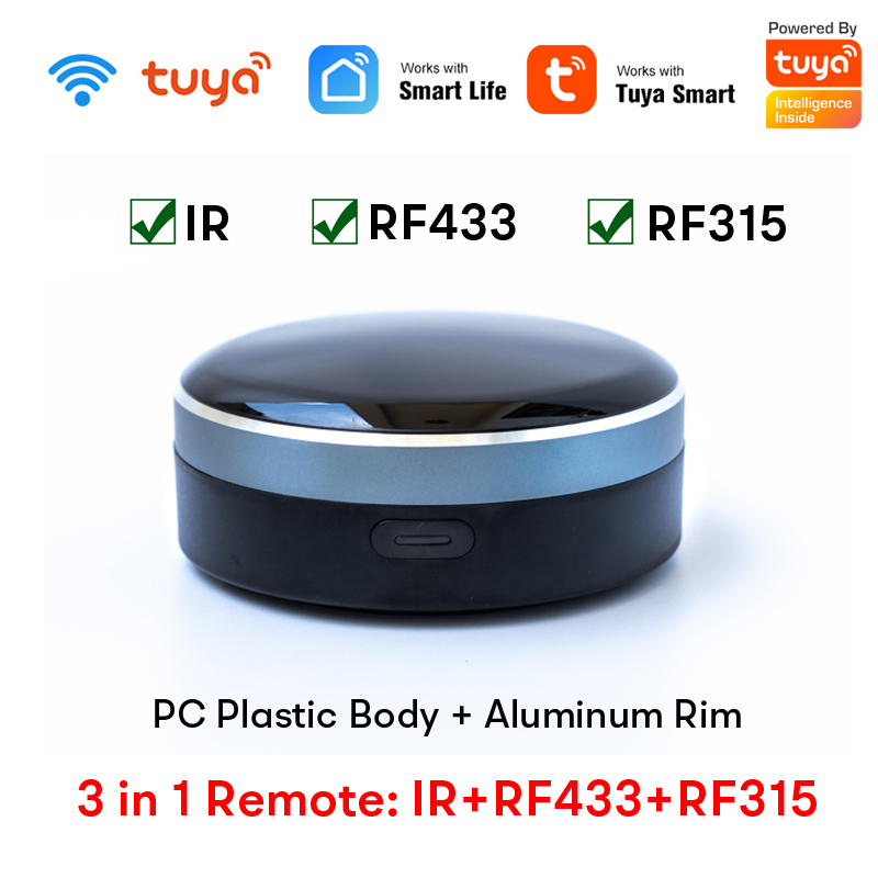 Tuya IR RF 433/315 Universal WIFI Smart Remote Control for TV AC Curtains Roller Shutter Works with Alexa Google Home Siri. 