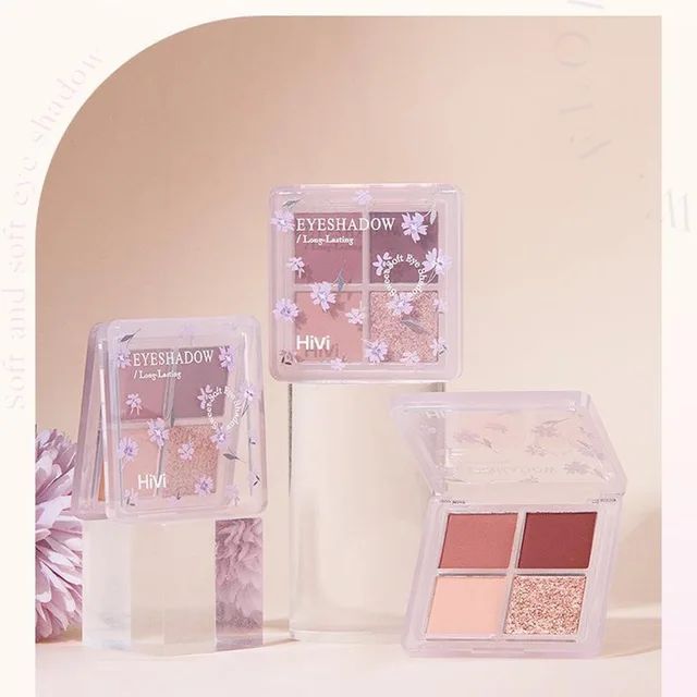 Flower Beauty Makeup Set Gift Box Hivi Velvet Lip Glaze Lipstick Eyeshadow Holiday Gift For Girlfriend & Wife 8pcs Make-up Set. 