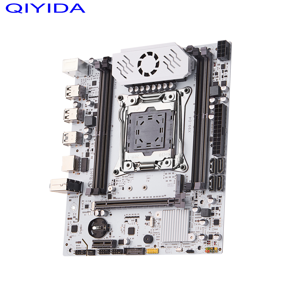 QIYIDA X99 motherboard D4 LGA 2011 3 with M.2 slot Support X99 C612chip DDR4 Memory SATA3.0 USB3.0 PCI16X. 