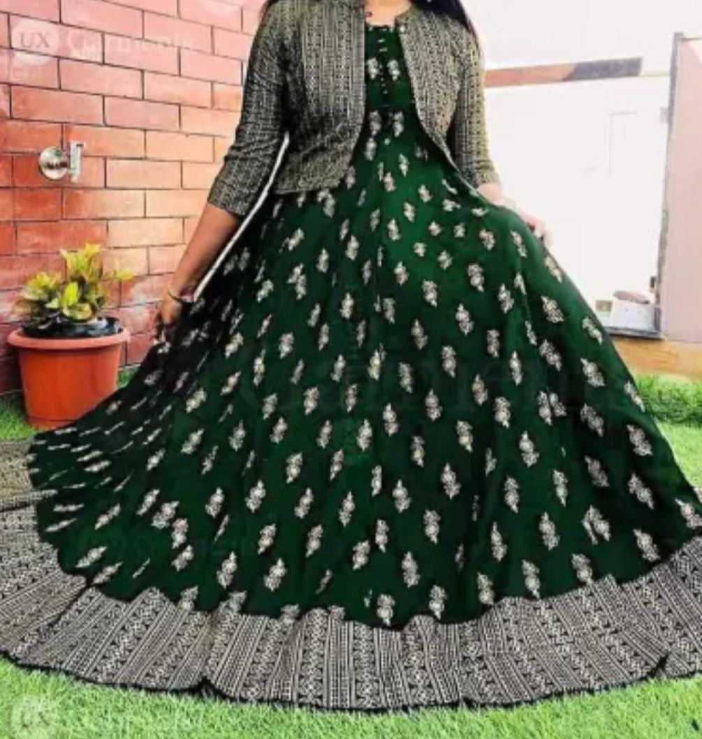Koti Grawn Dress Long 48 Ger 100 Size 38-44 Elegant Traditional Wear with Unique Design and Premium Quality Fabric. 