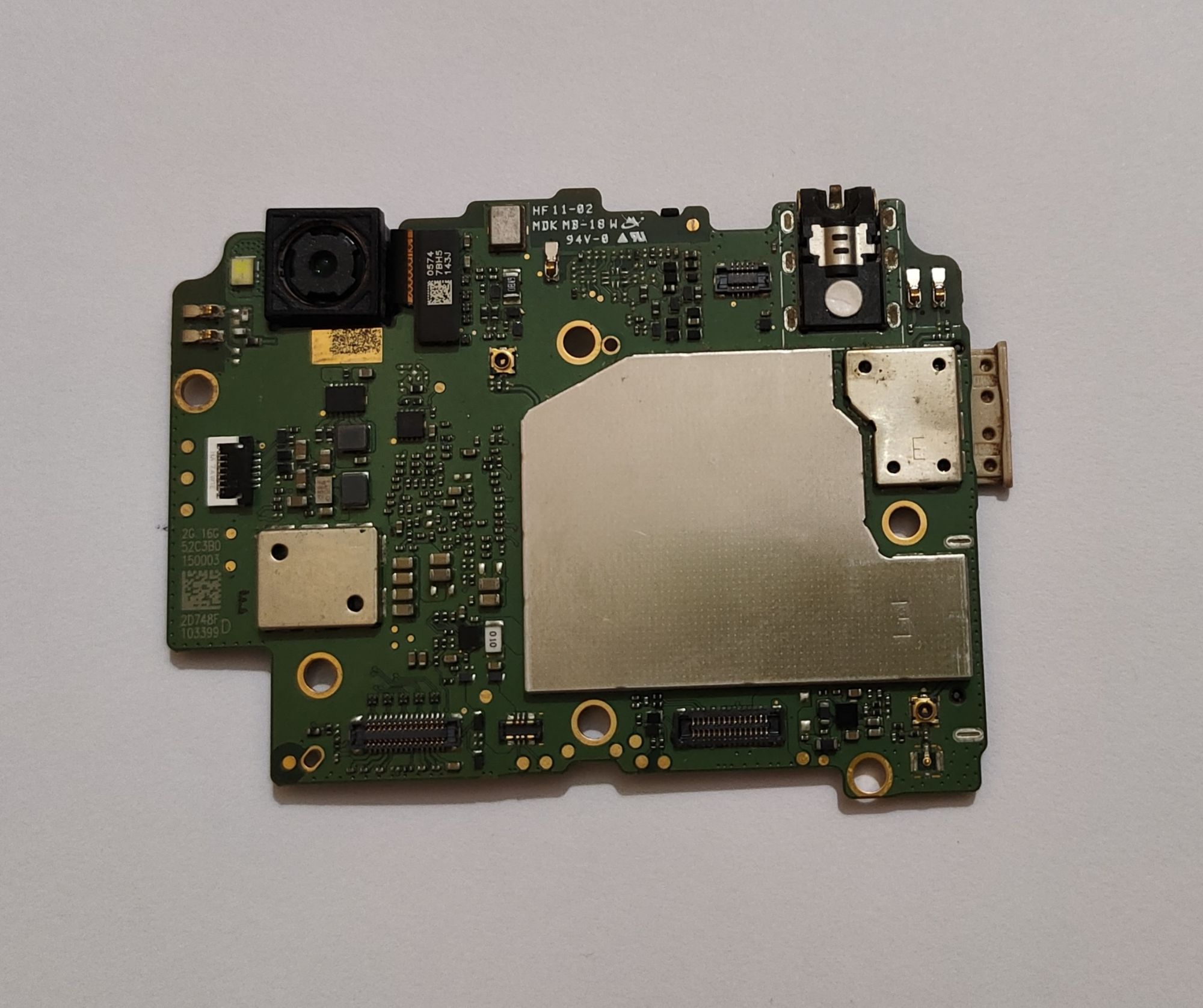 Original Redmi Note 7 complete motherboard setup with front camera and rear camera combo. 