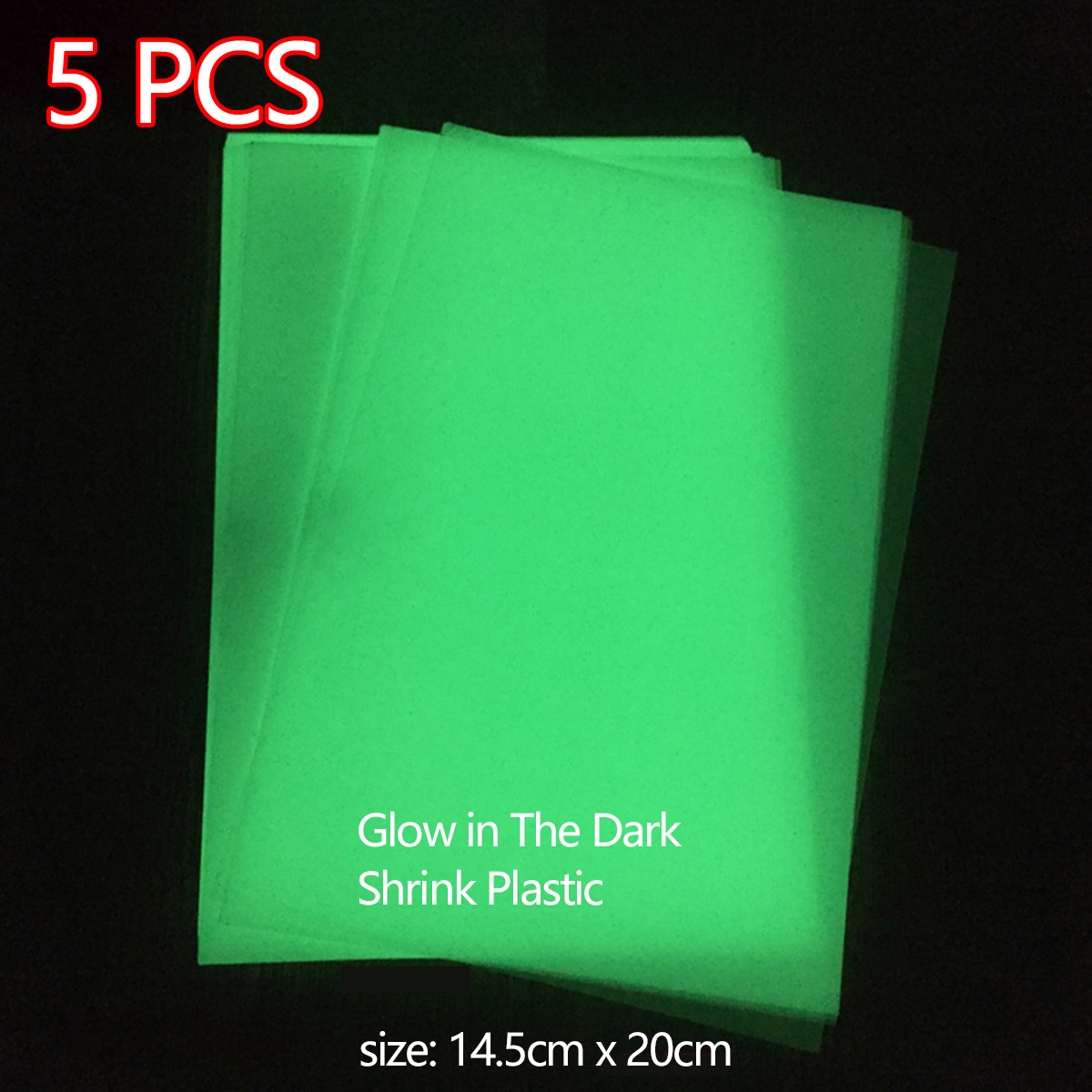 5Pcs Shrink Plastic Sheets Fun Thermal Heat Shrink Film Translucent Sheets Blank Shrink Art Film Paper For DIY 14.5x20cm. 