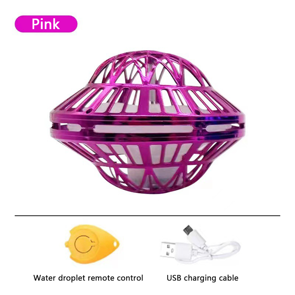 UFO Intelligent Sensing Flying Ball Hovering Saucer Floating Ball Black Technology Fingertip Gyroscope Children's Toy. 