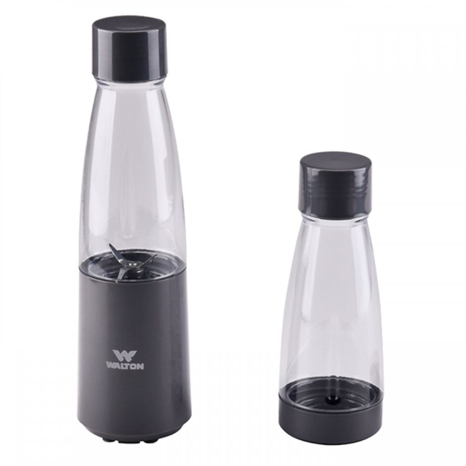 Walton Travel Blender WBL-3TBX15 - Electric Fruit Juicer Machine - Portable Blender for Shakes and Smoothies - Easy to Carry Anywhere - Atractive Look and Mind blowing Design With USB Rechargeable System - Black & Pink