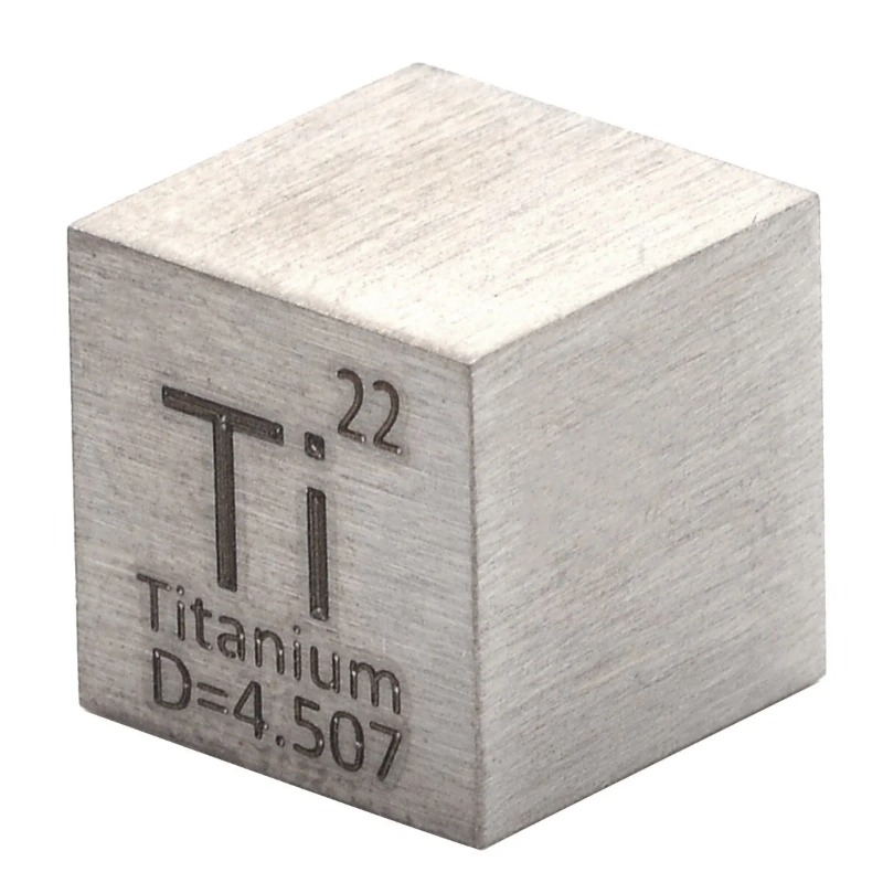 99.5% Pure Titanium High Purity Cube Ti Metal Carved Element Periodic Table Class Teaching Supplies 10x10x10mm. 